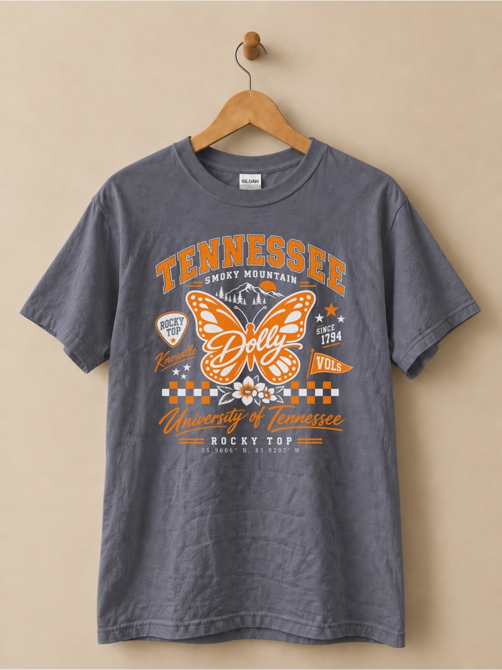 Tennessee Butterfly Unisex T-shirt Game Day Graphic Tee